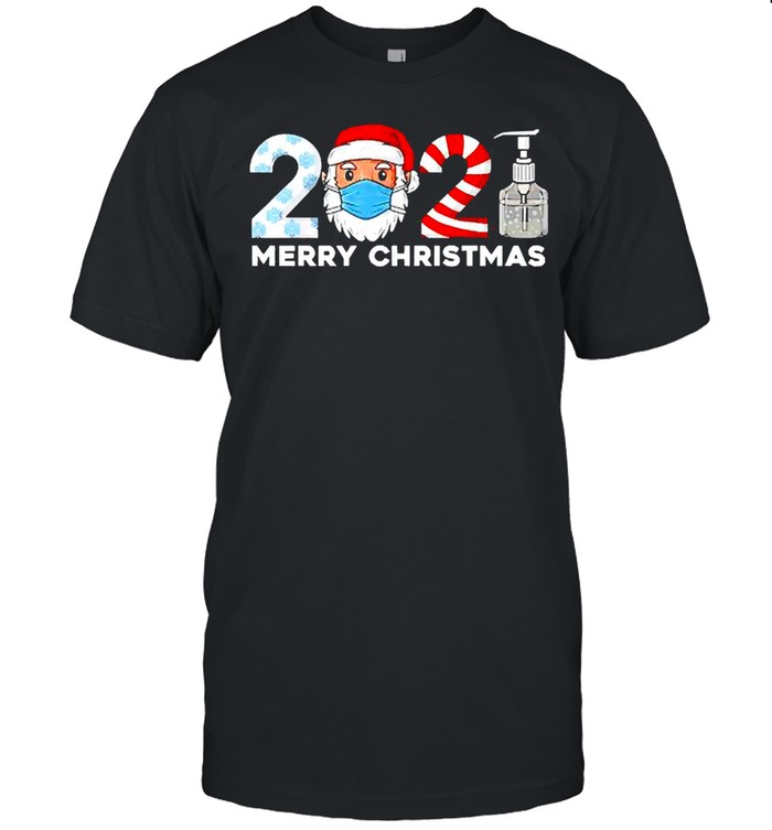 2021 Merry Christmas Santa Claus Family Xmas Mask T- Classic Men's T-shirt