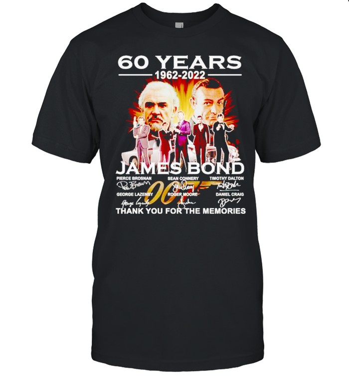 60 years 1962 2022 James Bond thank you for the memories shirt