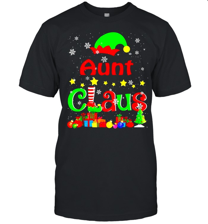 Aunt Claus Christmas Elf Lover Matching shirt