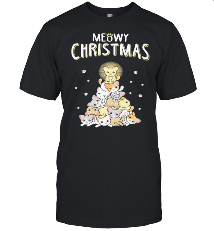 Meowy Merry Christmas Shirt