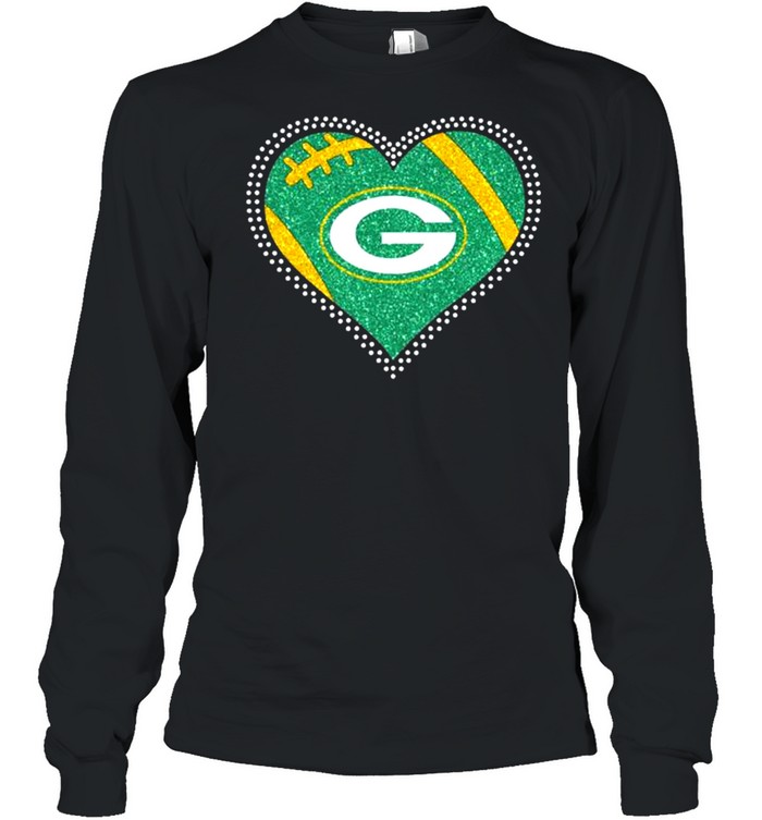 Green Bay Packers Heart 2021 shirt Long Sleeved T-shirt