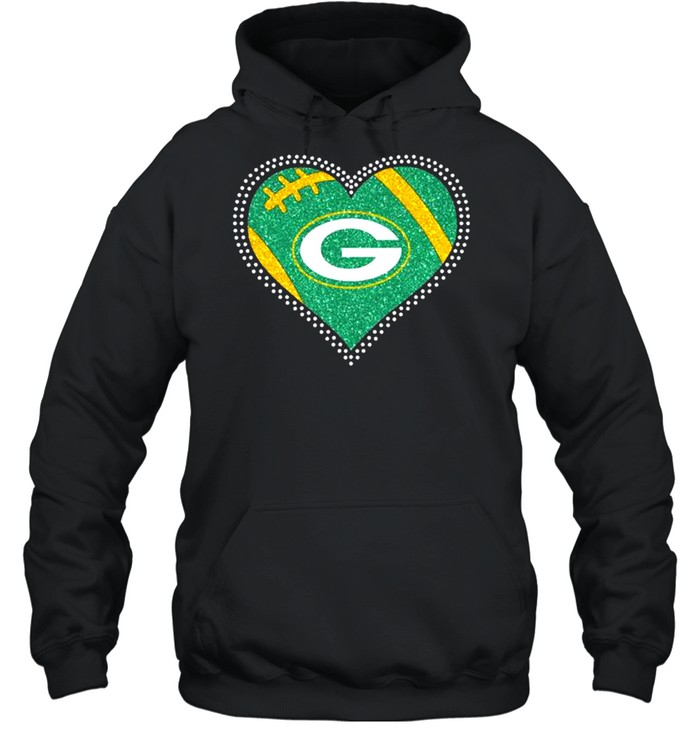 Green Bay Packers Heart 2021 shirt Unisex Hoodie