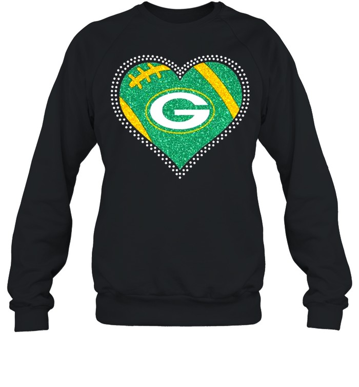 Green Bay Packers Heart 2021 shirt Unisex Sweatshirt