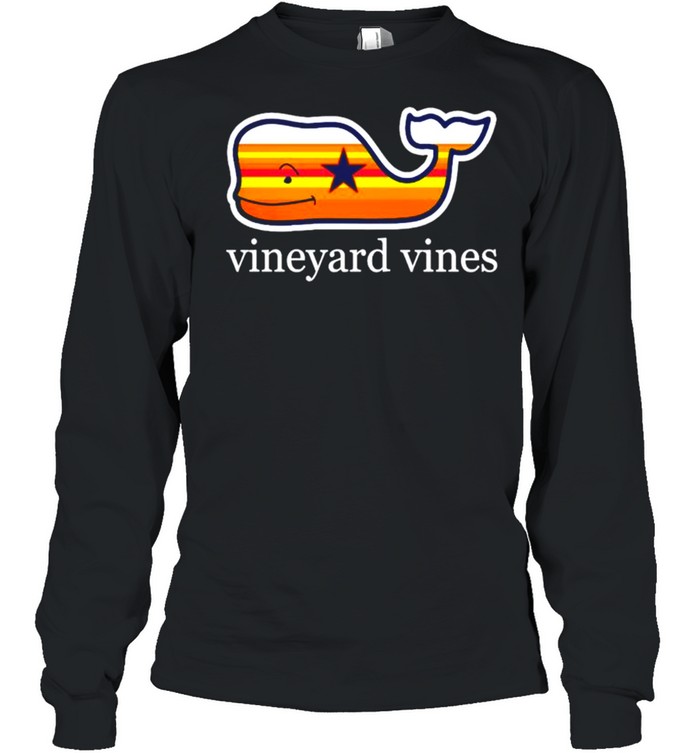 Houston Astros Vineyard Vines Filled In Whale shirt Long Sleeved T-shirt