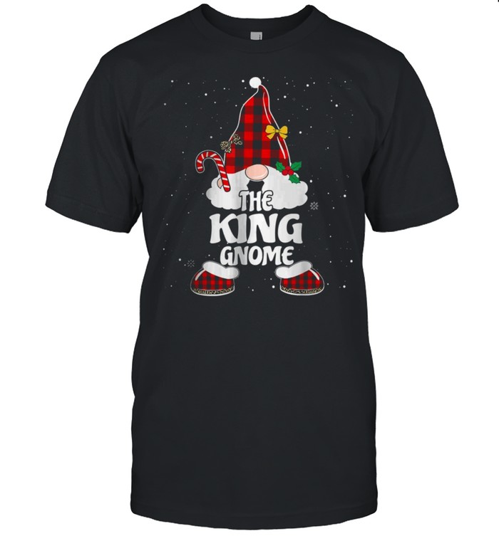 King Gnome Buffalo Plaid Matching Family Christmas Pajama T-Shirt