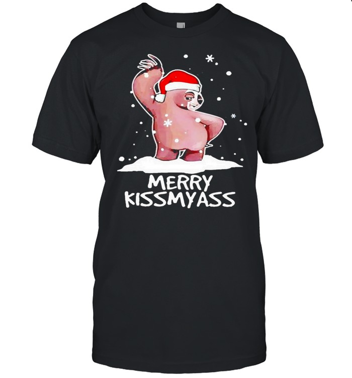 Sloth Merry Christmas Kissmyass Shirt