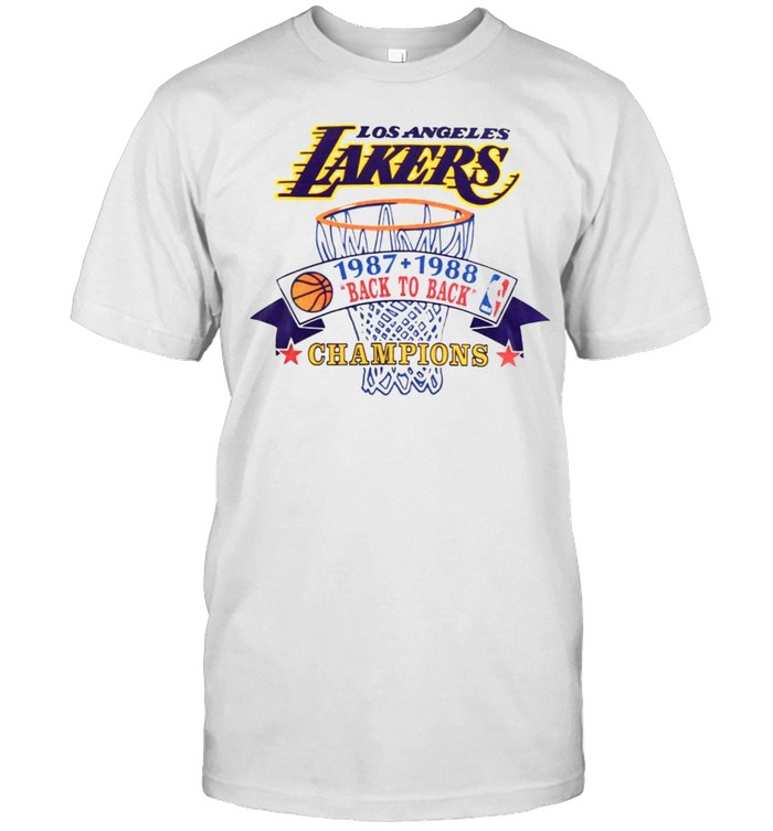 vintage Los Angeles Lakers Back To Back Champions Shirt