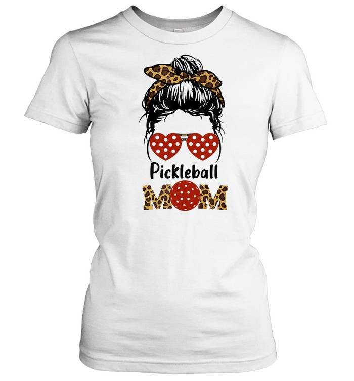 Pickleball Mom Bleached Leopard Print Women Mommy shirt Classic Women's T-shirt