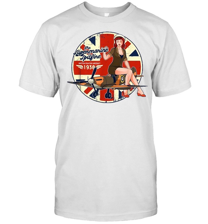 Spitfire Raf Wwii Plane Pin Up Girl T-shirt - Trend T Store