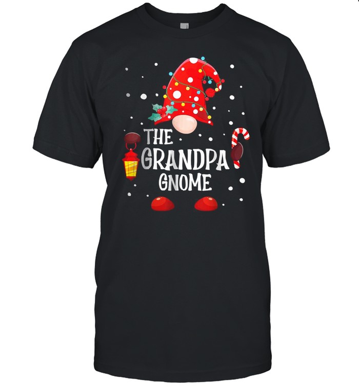 The Grandpa Gnome Matching Family Christmas Gnome Pajama T-Shirt