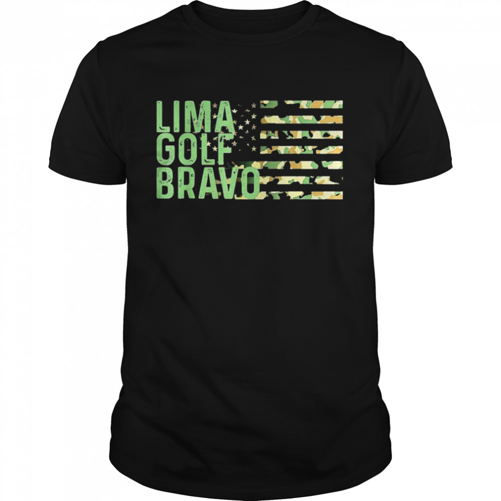 Lima Golf Bravo American Flag Shirt