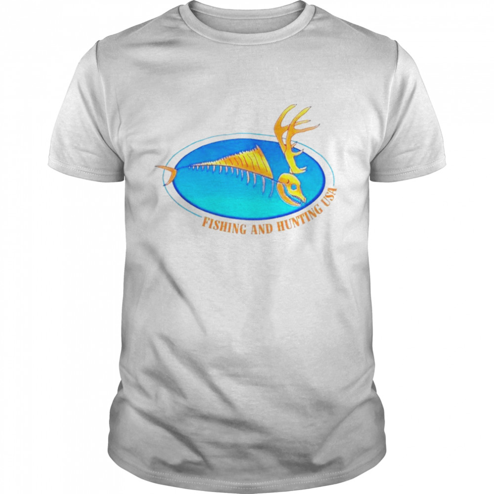 Fishing and hunting usa logo shirt