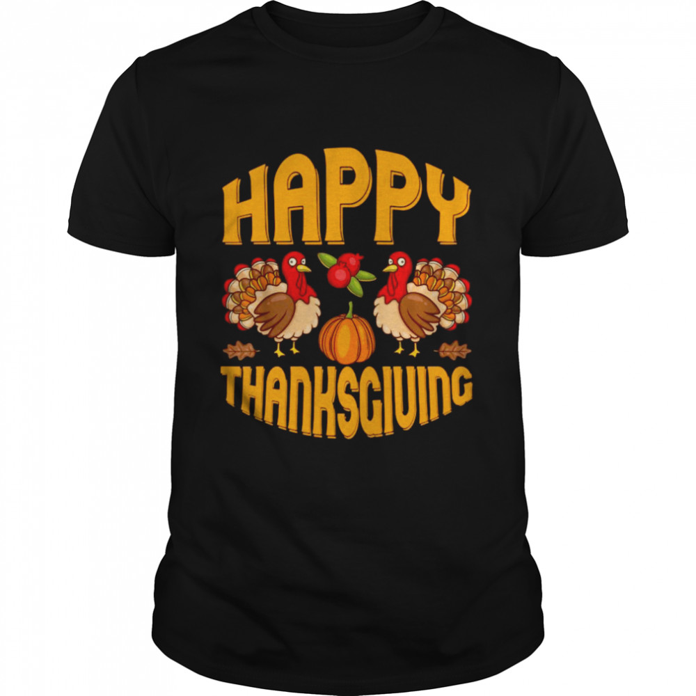 Happy Thanksgiving Turkey Pumpkin Shirt