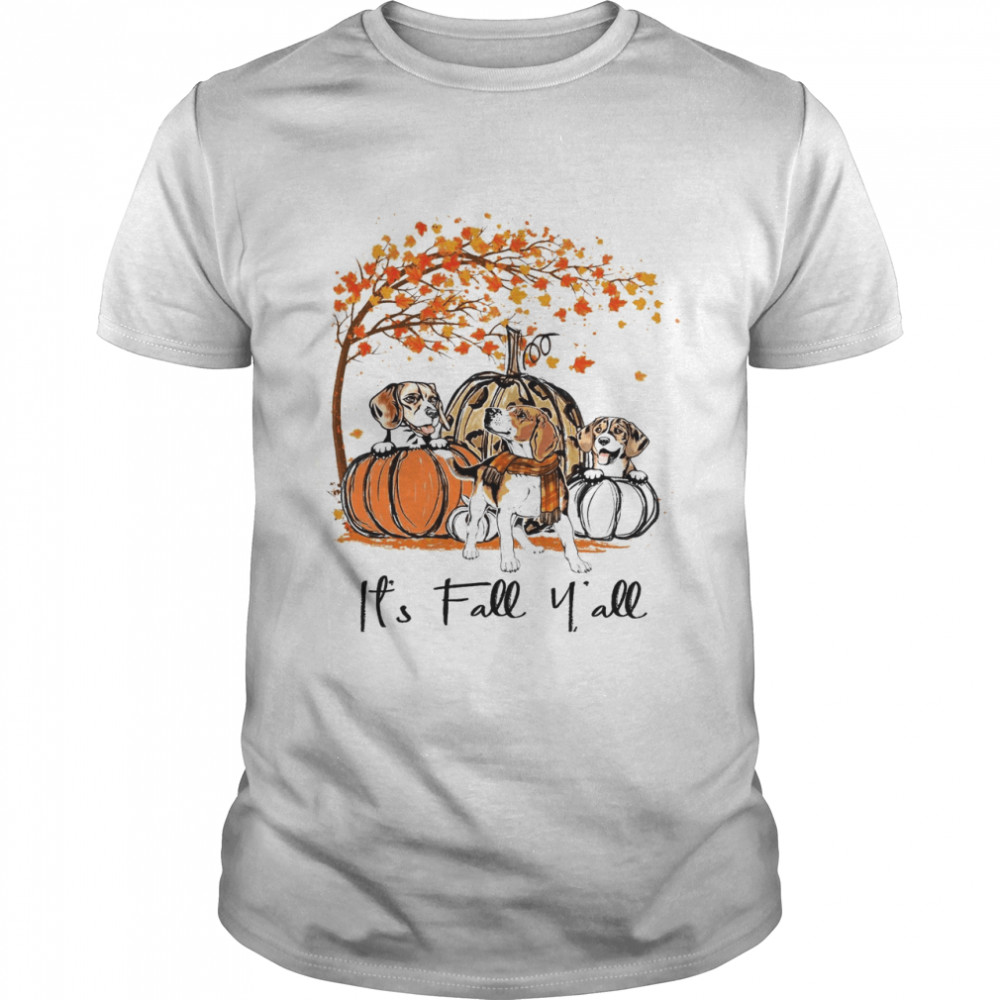 Golden Retriever Pumpkin Its Fall Yall Shirt
