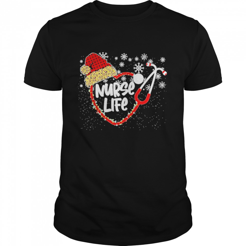 Nurse Life Christmas Xmas Heart 2021 Shirt