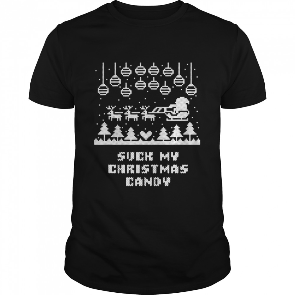 Saugen Sie meine WeihnachtsbonbonPaare Erwachsene HumorLiebhaber T-shirt