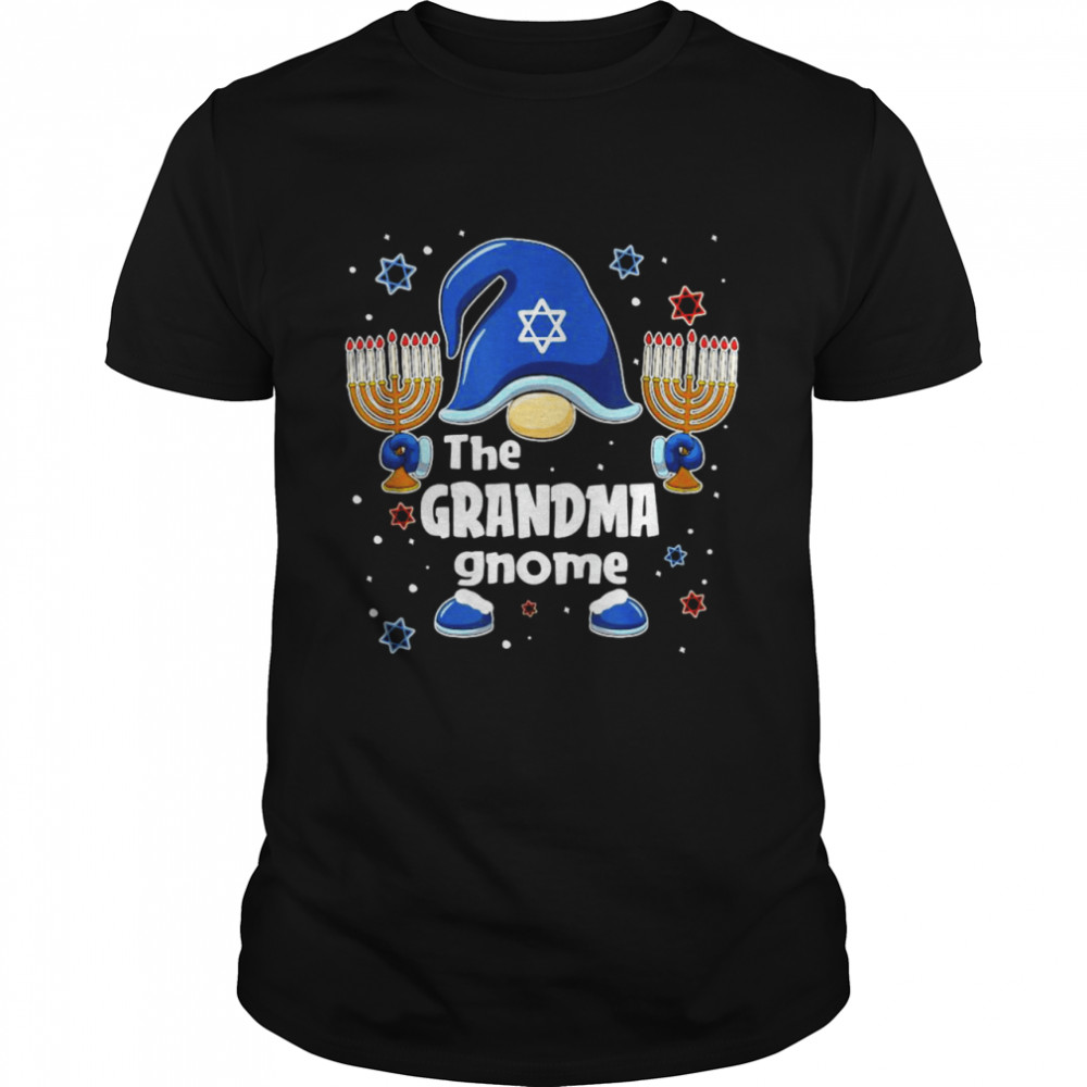 The Grandma Gnome Hanukkah Matching Family Pajama Shirt