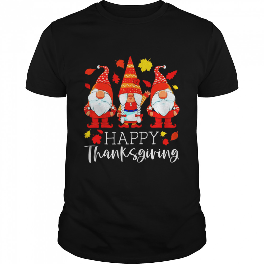 Three Gnomes Happy Thanksgiving Gnomes  Classic Men's T-shirt
