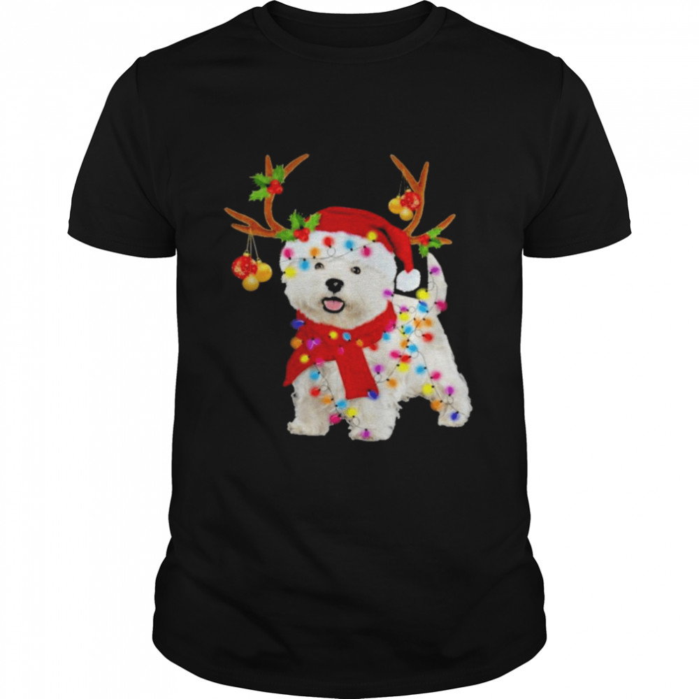 Westie Gorgeous Reindeer Christmas shirt