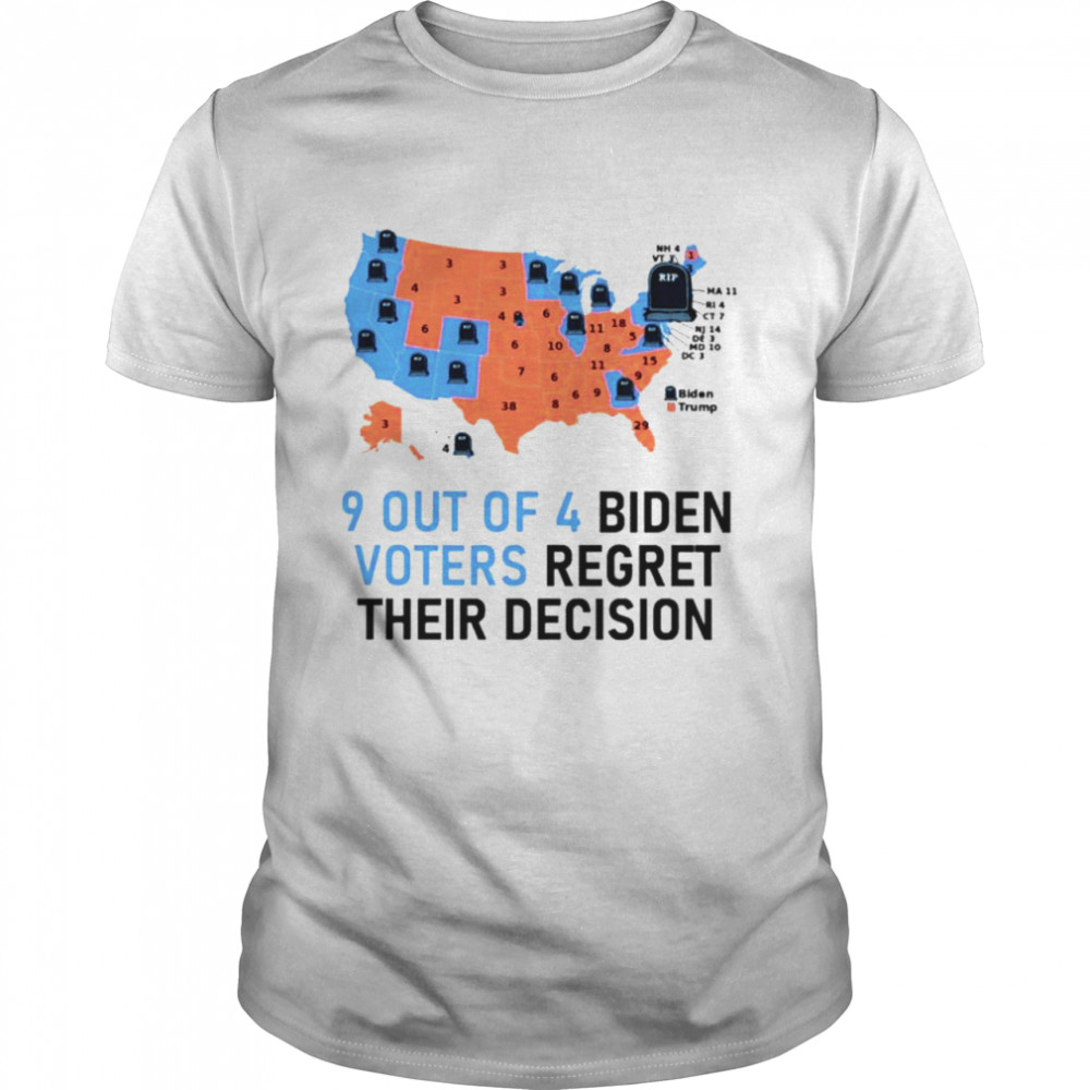 9 out of 4 voters Biden regrets their decision America T-shirt
