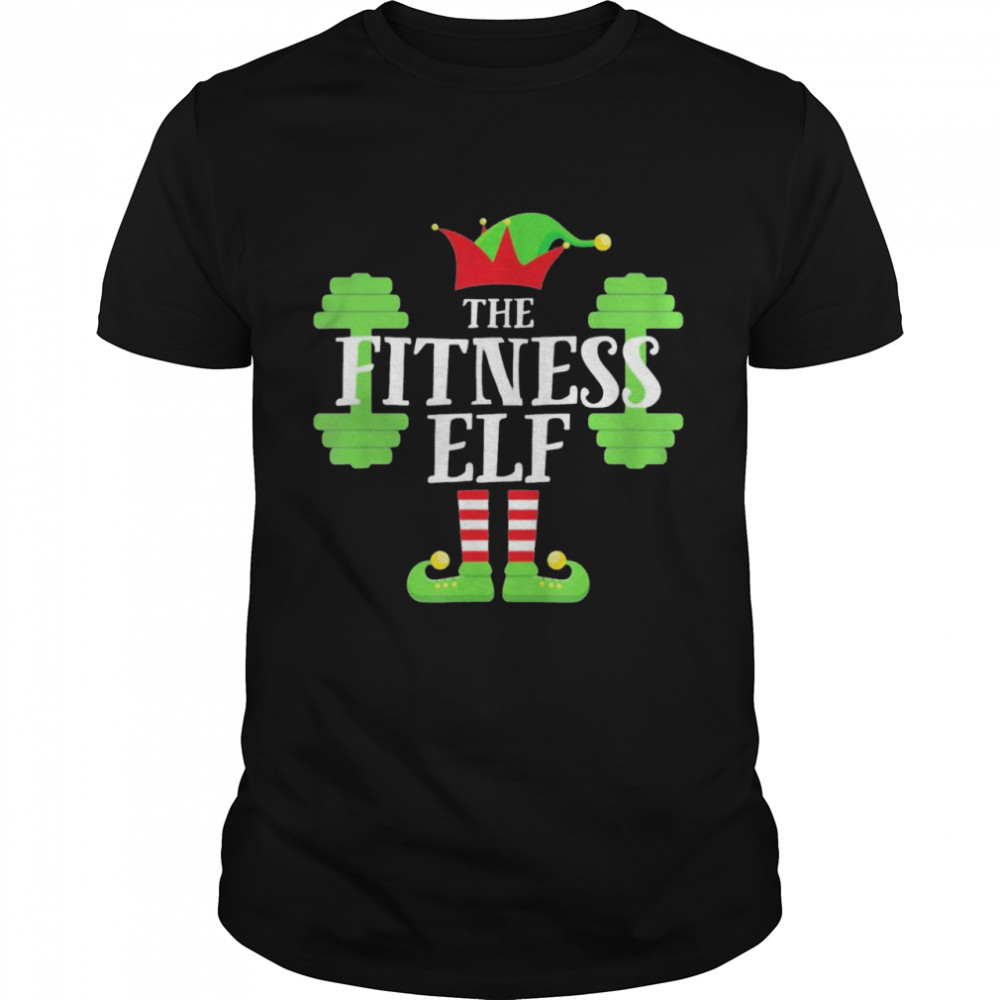Fitness elf family matching christmas group elf pajama shirt