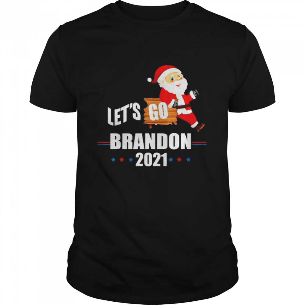 Happy Christmas santa let’s go brandon 2021 shirt