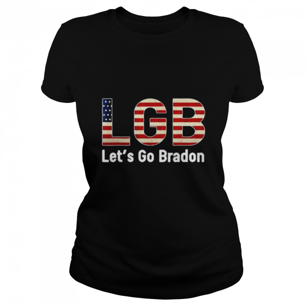 American Flag LGB Let’s Go Brandon Anti Biden  Classic Women's T-shirt