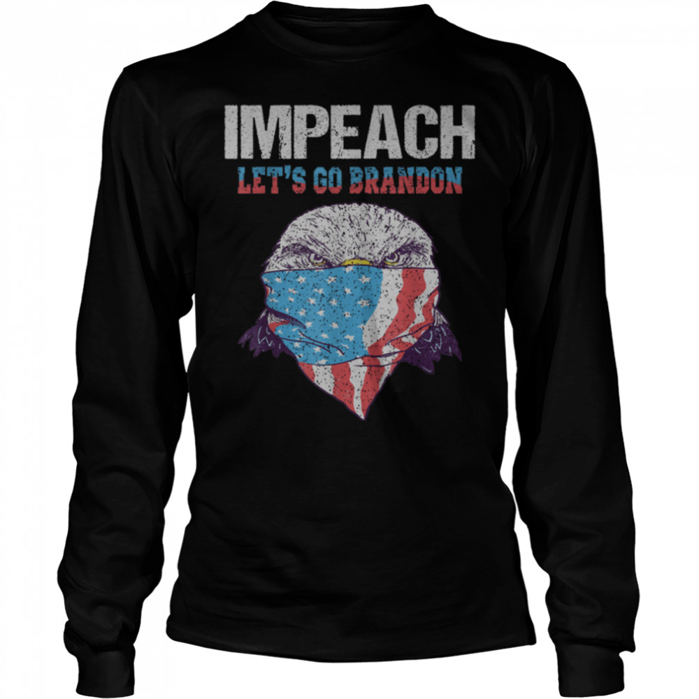 Let's Go Brandon American Flag Impeach Biden Retro Vintage T- B09JZ5197J Long Sleeved T-shirt