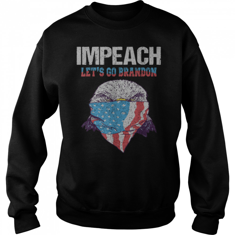 Let's Go Brandon American Flag Impeach Biden Retro Vintage T- B09JZ5197J Unisex Sweatshirt