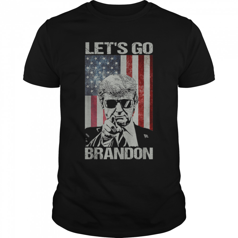 Let’s Go Brandon American Flag Impeach Biden T-Shirt B09KSX4SQX