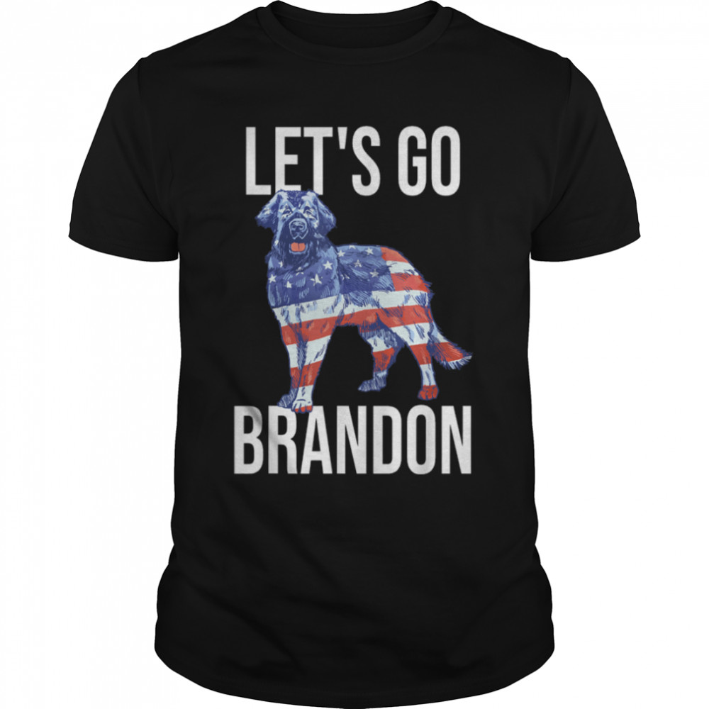 Let's Go Brandon-Biden Conservative Anti Liberal US Flag Dog T- B09JSMX58H Classic Men's T-shirt
