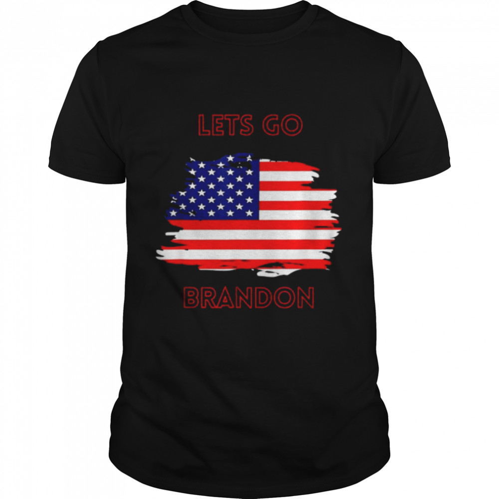 Let’s Go Brandon Usa Flag Anti Biden Tee shirt