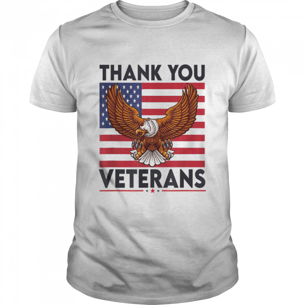 Thank you Veterans Eagle American Flag Army T-Shirt
