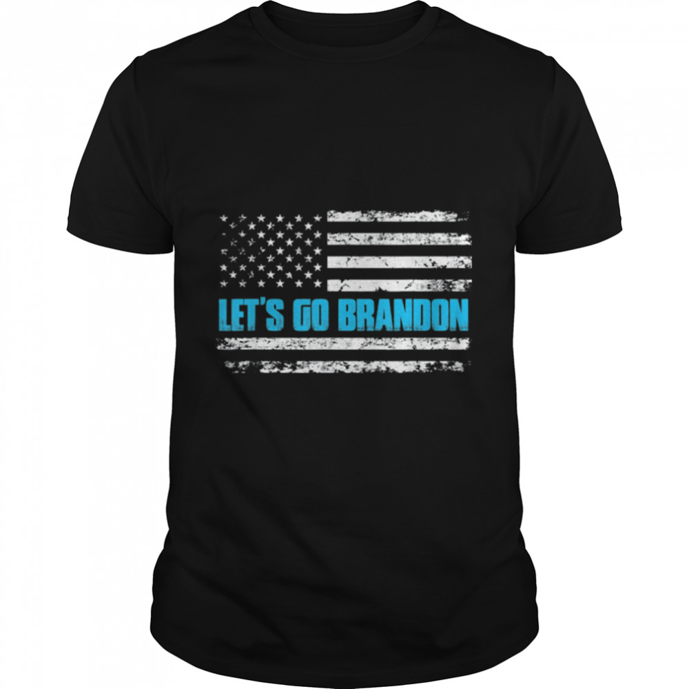 Vintage Let’s Go Brandon Us Flag Joe Biden Chant Shirt