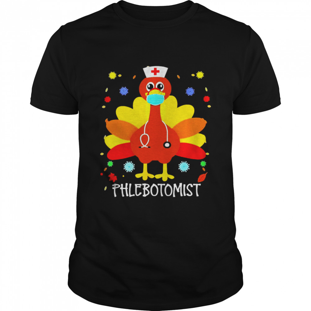 Happy Thanksgiving Turkey Phlebotomist T-shirt Classic Men's T-shirt