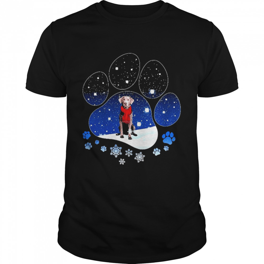 Snow Paw Silver Labrador Christmas Sweat T-shirt