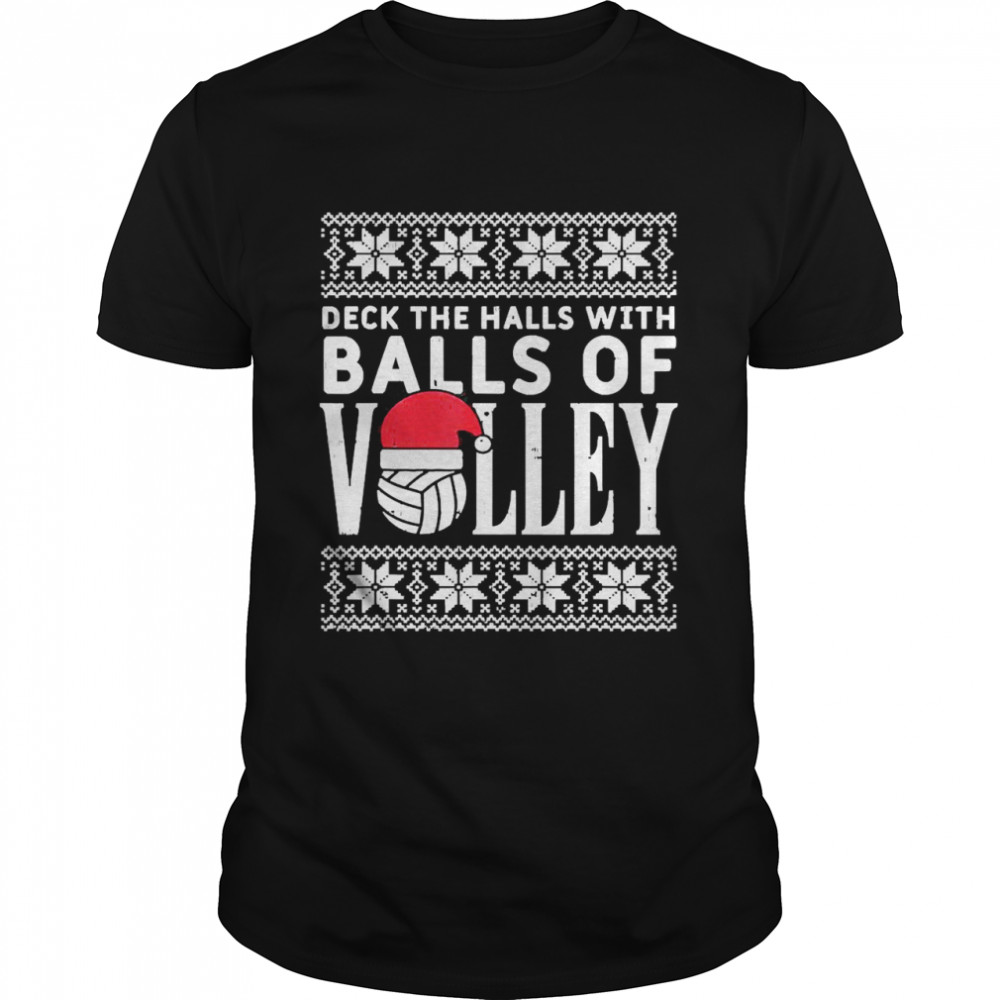 Balls Of Volley Xmas Volleyball Ugly Christmas Sweat T-shirt