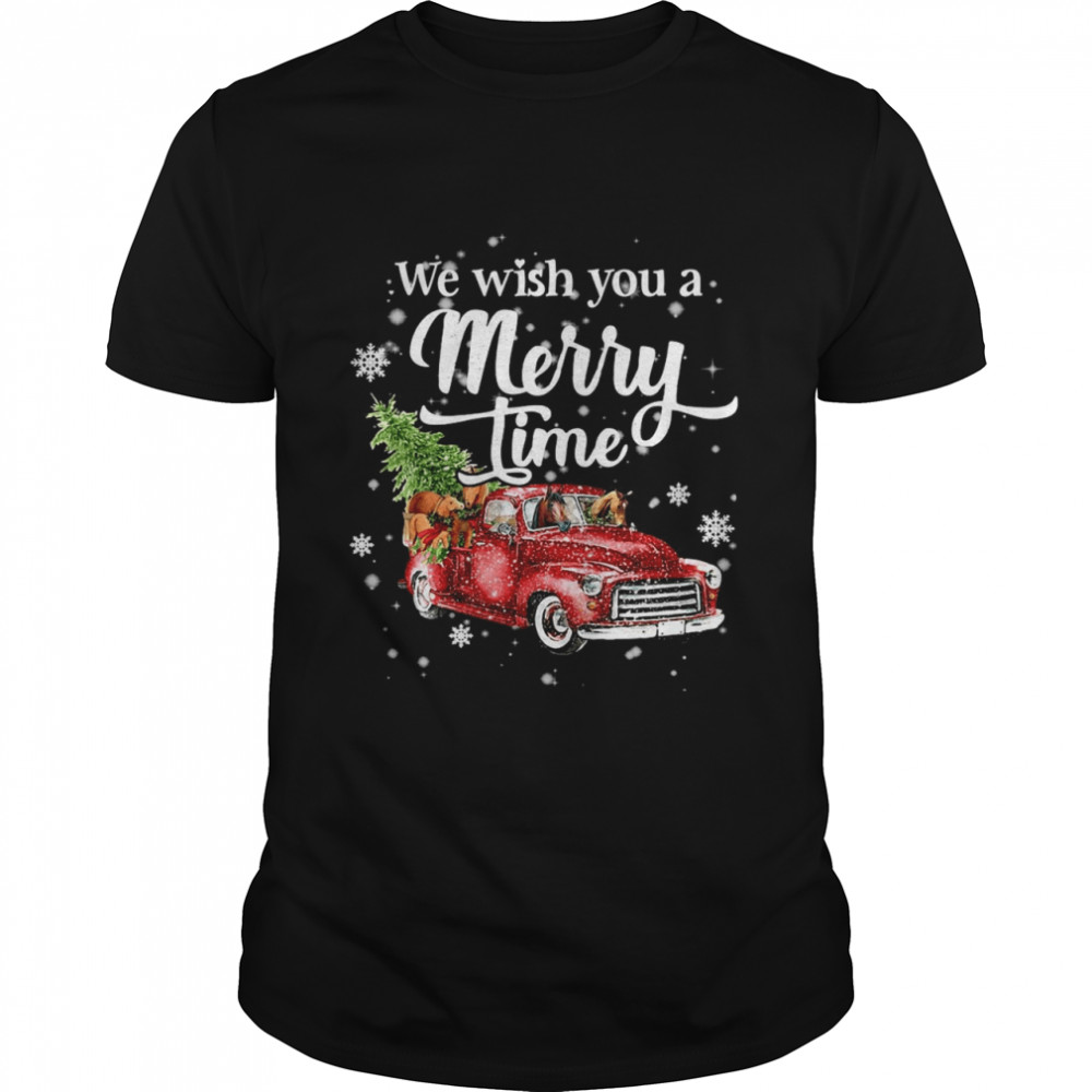 Horse We Wish You A Merry Time Horse Christmas Sweat T-shirt