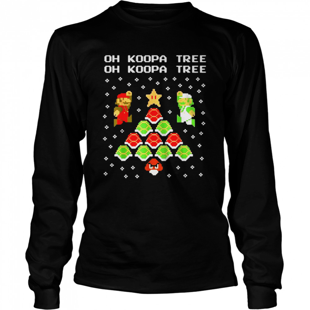 Nintendo Super Mario Oh Koopa Tree Graphic Sweater T-shirt Long Sleeved T-shirt
