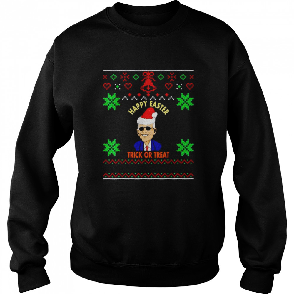 Official biden happy easter trick or treat Christmas shirt Unisex Sweatshirt