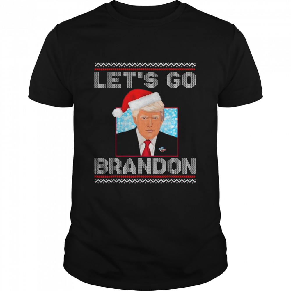 Santa Trump let’s go brandon anti Biden Ugly Christmas 2021 shirt