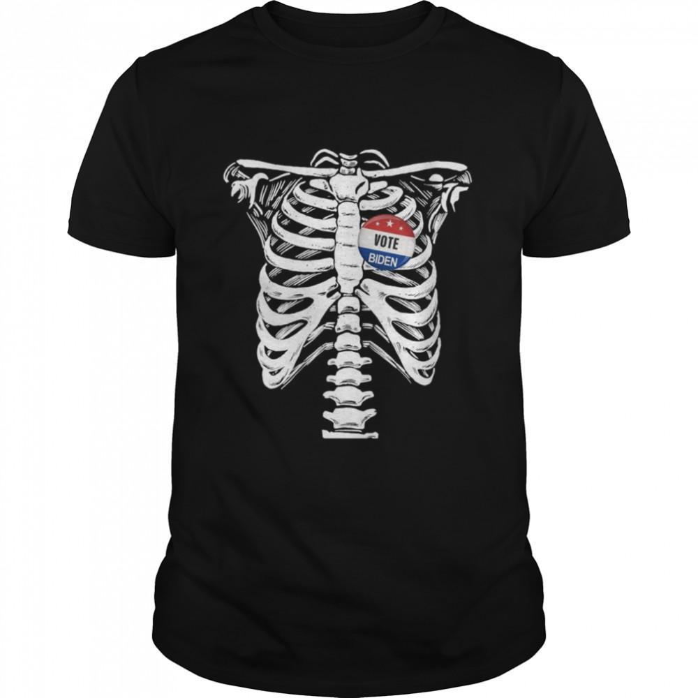 Vote Biden Heart Skeleton Rib Cage Biden 2024 Skeleton Shirt