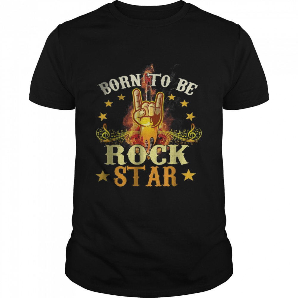 Born To Be Rock Star Hand Horns T-Shirt