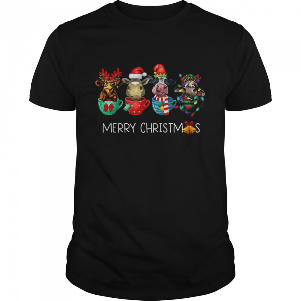 Cow Merry Christmas Sweat T-shirt