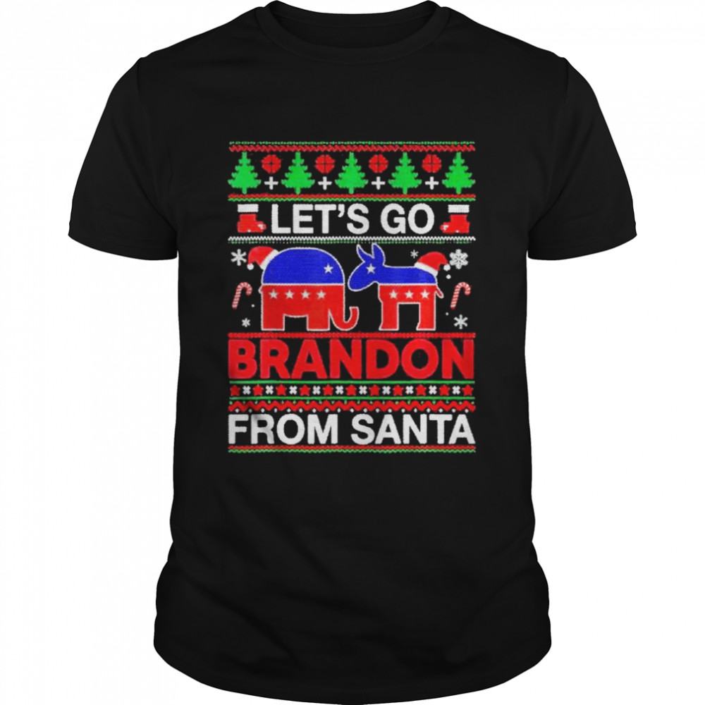 Brandon From Santa Meme Biden Ugly Christmas shirt