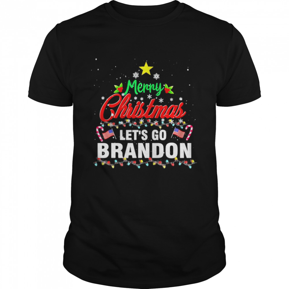 Merry Christmas Let’s Go Brandon Ugly Christmas Pajama T-Shirt