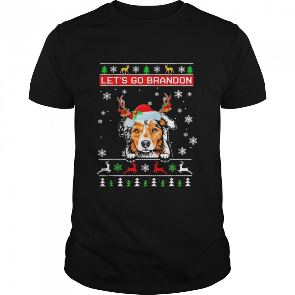 Christmas Let’s Go Brandon Santa Xmas Dog T-Shirt
