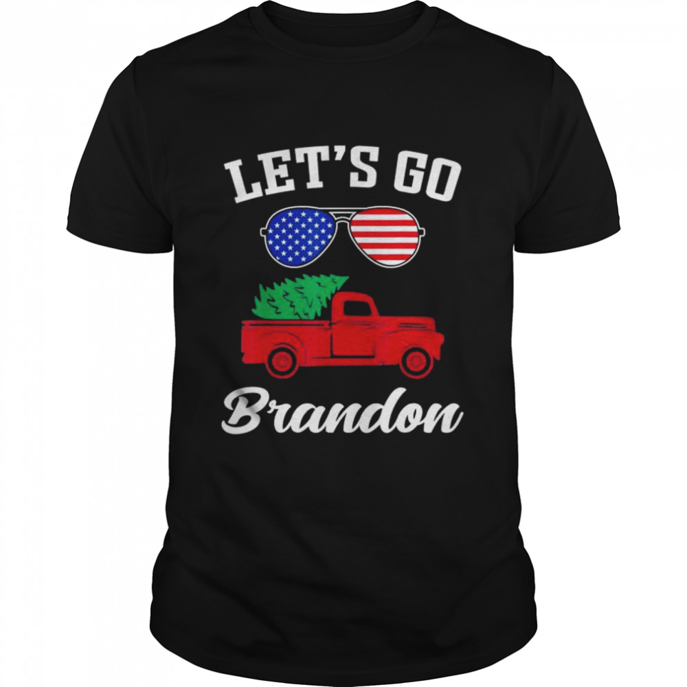 Lets Go Brandon Let’s Go Brandon Christmas Sunglasses T-Shirt
