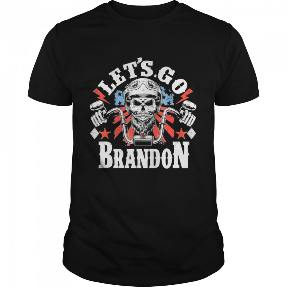 Let’s Go Branson Brandon American Biker Usa Flag T-Shirt