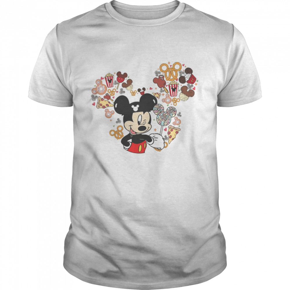 Mickey with lots of food shirt